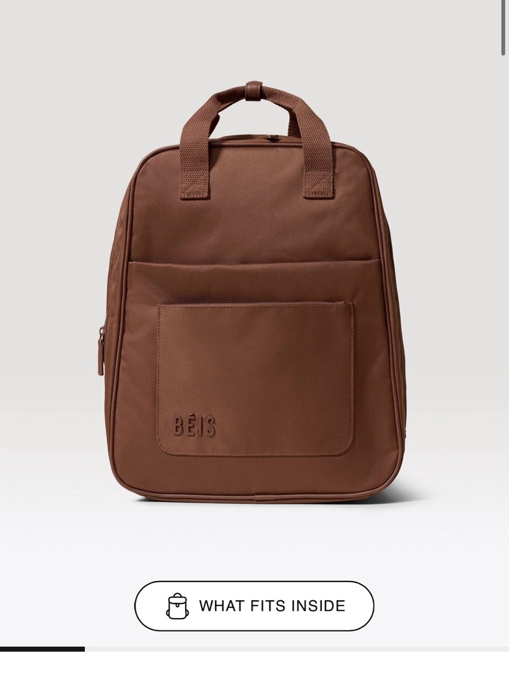 BEIS Brown Expandable Backpack
